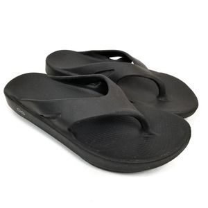 Oofos Ooriginal Unisex Black Recovery Sandals Flip Flops Men's 11 Women's 13.